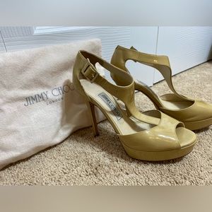 Jimmy Choo nude platform heels 36 1/2